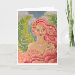 Tarjeta de bienvenida Coral Mermaid