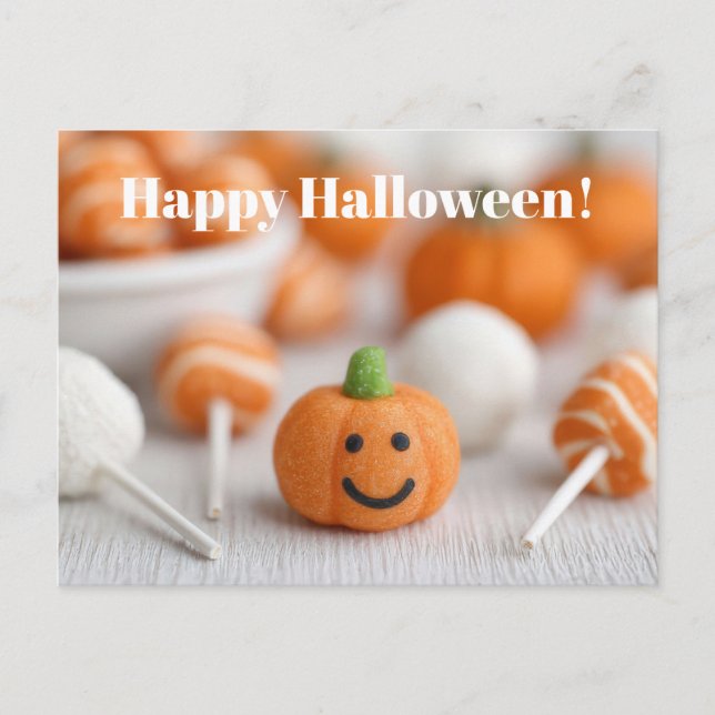 Tarjeta de bienvenida Cute Halloween Tratos (Anverso)
