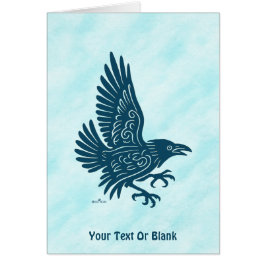 Tarjeta de bienvenida Dancing Blue Raven
