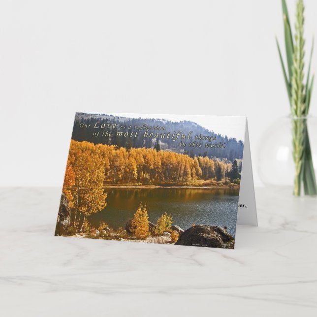 Tarjeta de bienvenida de amor al Personalizable La (Anverso)