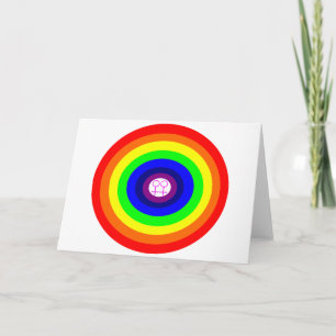 Tarjeta de bienvenida de arcoiris redondeada para 