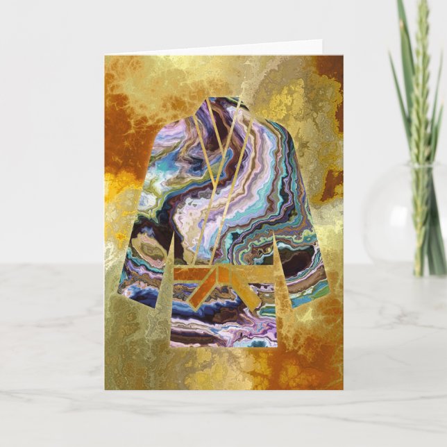 Tarjeta de bienvenida de artes marciales - Karate  (Anverso)