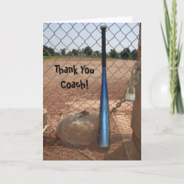 Tarjeta de bienvenida de béisbol de entrenador de 