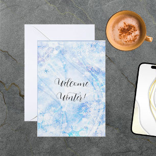 Tarjeta de bienvenida de bienvenida de invierno