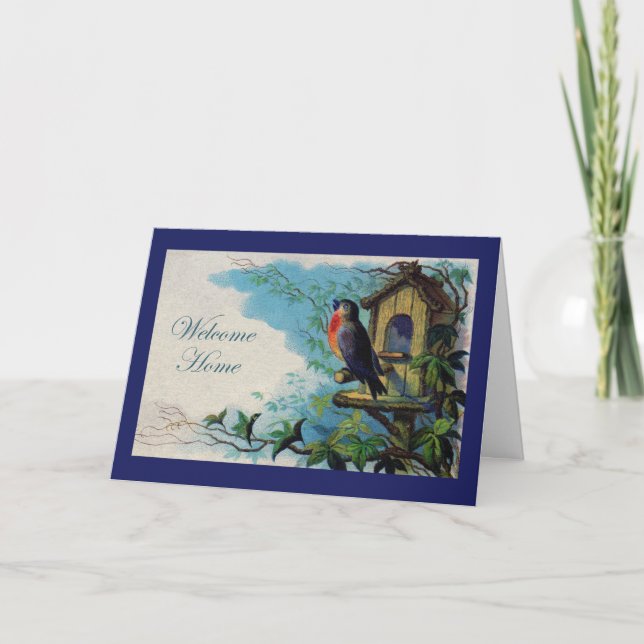 Tarjeta de bienvenida de bienvenida, Robin Bird (Anverso)