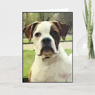 Tarjeta de bienvenida de bulldog americano