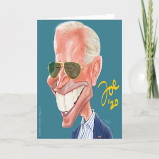 Tarjeta de bienvenida de caricatura Joe Biden