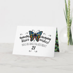 Tarjeta de bienvenida de cumpleaños Butterfly Kiss
