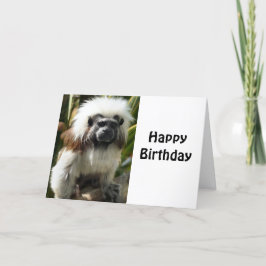 Tarjeta de bienvenida de cumpleaños, con mono lind