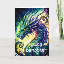 Tarjeta de bienvenida de cumpleaños de Dragon Celt
