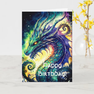 Tarjeta de bienvenida de cumpleaños de Dragon Celt