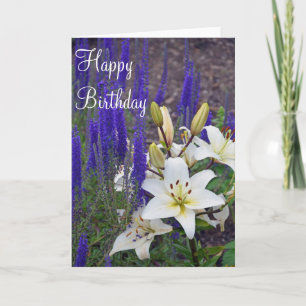 Tarjeta de bienvenida de cumpleaños de flores de l