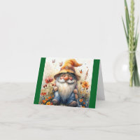 Tarjeta de bienvenida de cumpleaños Gnome Garden