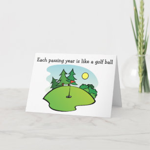 Tarjeta de bienvenida de cumpleaños GOLF.