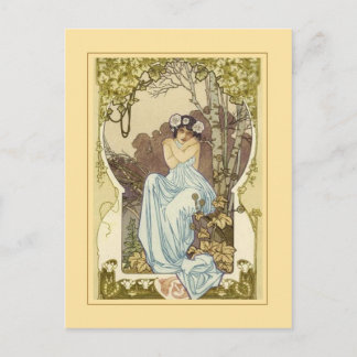 Tarjeta de bienvenida de diseño Art Nouveau.