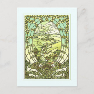 Tarjeta de bienvenida de diseño Art Nouveau.