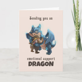 Tarjeta de bienvenida de Dragon de apoyo emocional