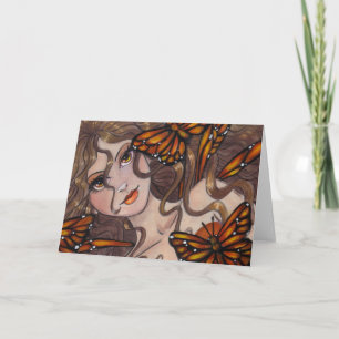 Tarjeta de bienvenida de fantasía en blanco "Monar