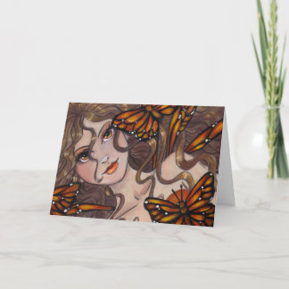 Tarjeta de bienvenida de fantasía en blanco "Monar