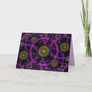 Tarjeta de bienvenida de flor de oro de meditación