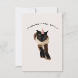 Tarjeta de bienvenida de gatos de cumpleaños