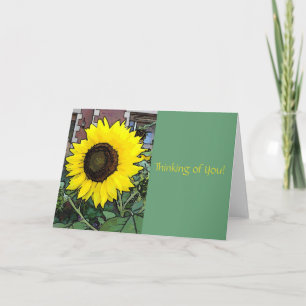 Tarjeta de bienvenida de girasol amarillo grande