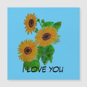 tarjeta de bienvenida de girasoles