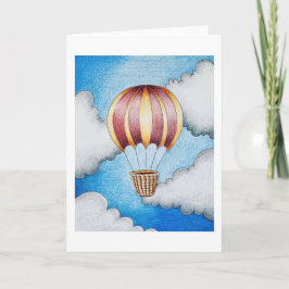 Tarjeta de bienvenida de globo aerostático