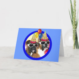 Tarjeta de bienvenida de Happy Birthday Boxers