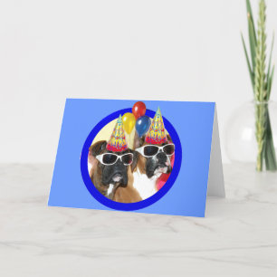 Tarjeta de bienvenida de Happy Birthday Boxers