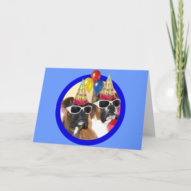 Tarjeta de bienvenida de Happy Birthday Boxers (Anverso)