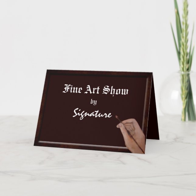 Tarjeta de bienvenida de invitación para artistas (Anverso)