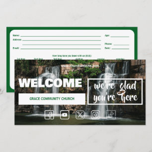 Tarjeta de Bienvenida de la Iglesia Living Waters
