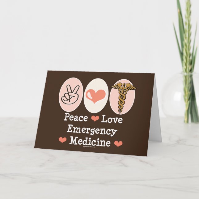 Tarjeta de bienvenida de Medicina de Emergencia de (Anverso)