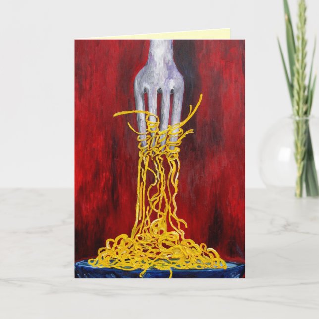 Tarjeta de bienvenida de pasta (Anverso)