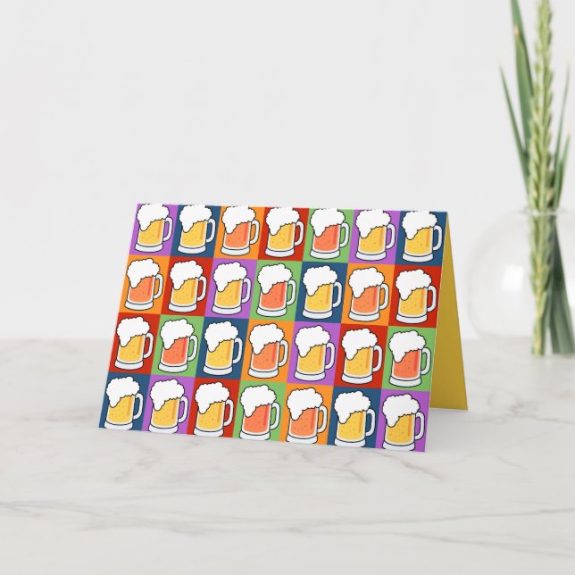 Tarjeta de bienvenida de personalizado de arte pop (Anverso)