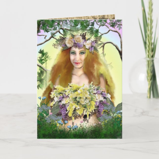 Tarjeta de bienvenida de primavera (Anverso)