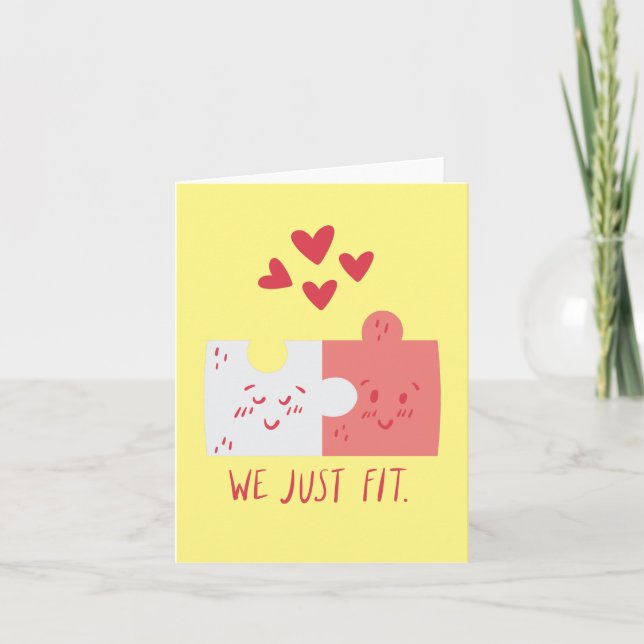 Tarjeta de bienvenida de rompecabezas de piezas (Anverso)