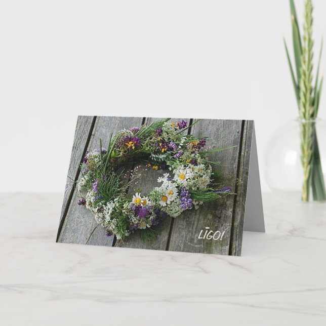 Tarjeta de bienvenida de solsticio de verano (Anverso)