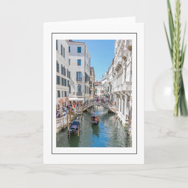 Tarjeta de bienvenida del canal de Venecia (Anverso)