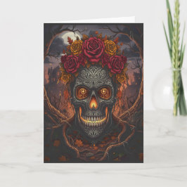 Tarjeta de bienvenida Día de los Muertos - Hallowe