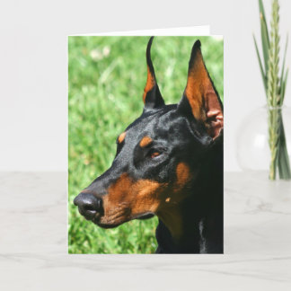 Tarjeta de bienvenida Doberman Pinscher