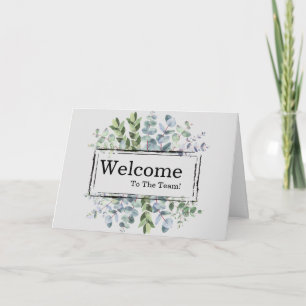 Tarjeta de bienvenida elegante y personalizada