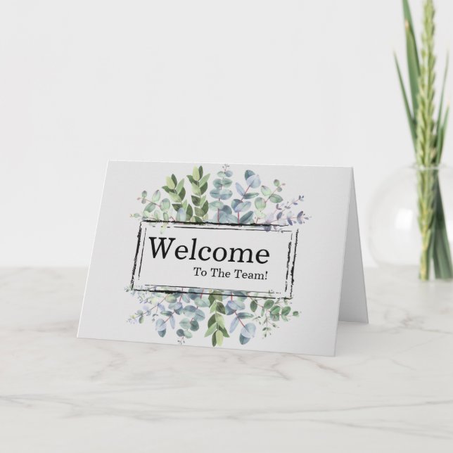 Tarjeta de bienvenida elegante y personalizada (Anverso)