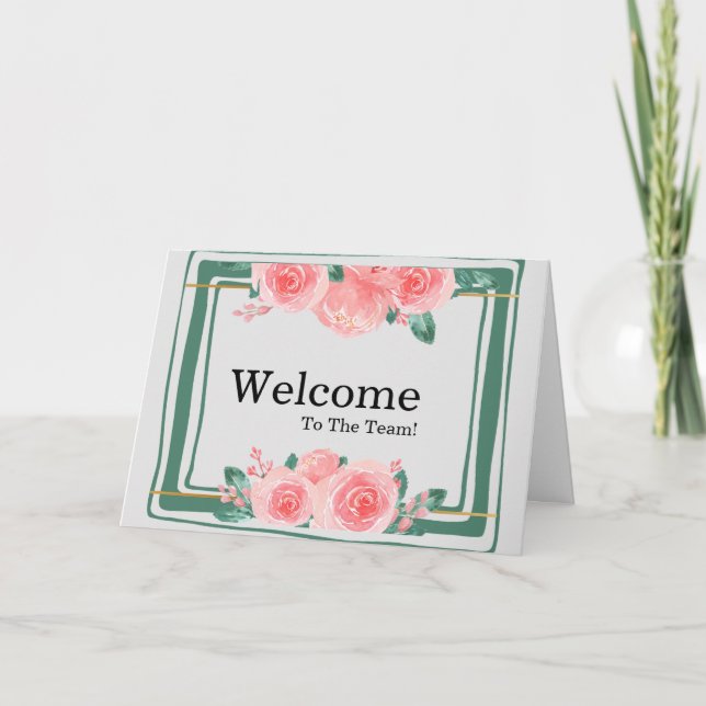 Tarjeta de bienvenida elegante y personalizada (Anverso)
