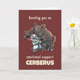 Tarjeta de bienvenida Emotional Support Cerberus
