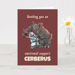 Tarjeta de bienvenida Emotional Support Cerberus
