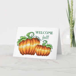 Tarjeta de bienvenida Fall
