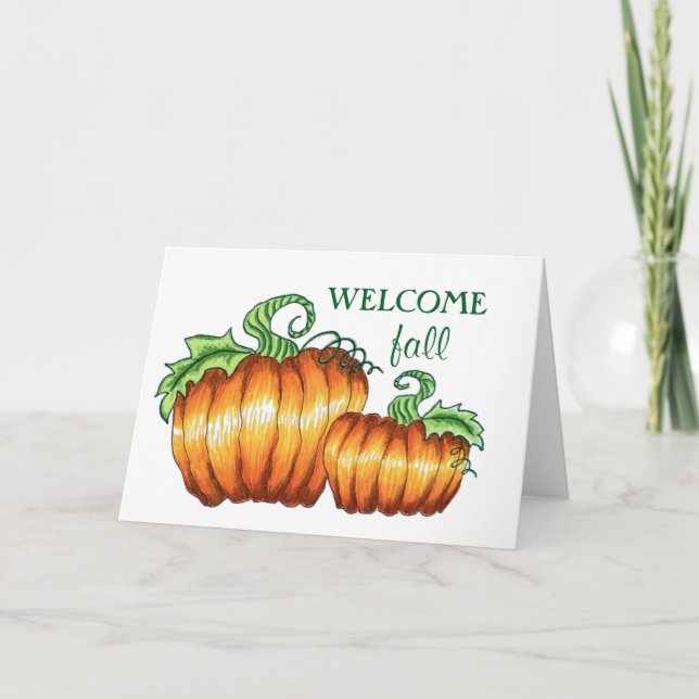 Tarjeta de bienvenida Fall (Anverso)