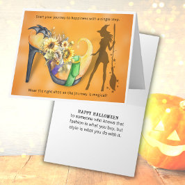 Tarjeta de bienvenida Fashionista Halloween